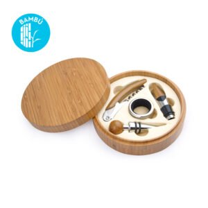 Caja Circular en Bambú